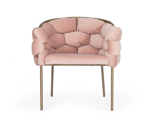 VIG Furniture - Modrest Debra Modern Pink Fabric Dining Chair - VGVCB202-DC-PNK - GreatFurnitureDeal