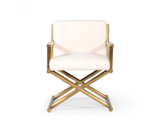 VIG Furniture - Modrest Haxtun Modern Cream Sherpa Accent Chair - VGMFMC-4210-WHT-CH - GreatFurnitureDeal