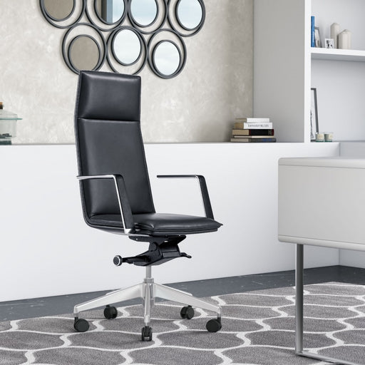 VIG Furniture - Modrest Gorsky Modern Black High Back Executive Office Chair - VGFUA1819-BLK-OC - GreatFurnitureDeal