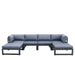 GFD Home - Outdoor sofa 4 pieces+2 ottomans - GreatFurnitureDeal