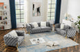 GFD Home - grey velvet sofa - GreatFurnitureDeal