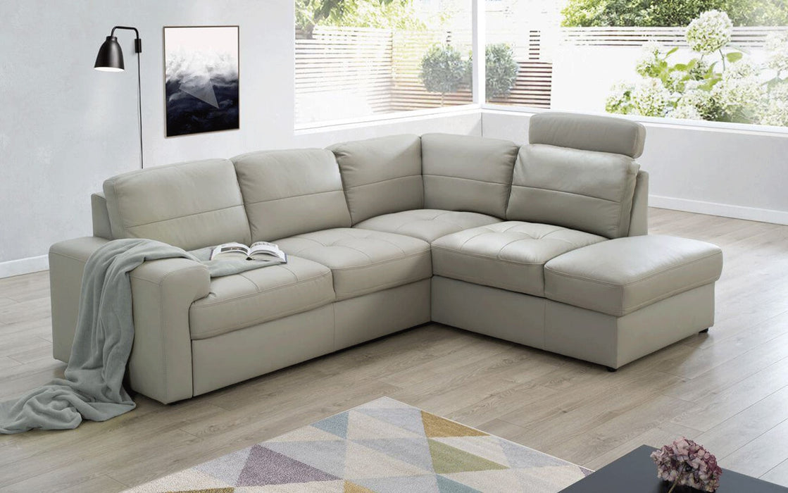 ESF Furniture - Ella Sectional Sofa Right w/Bed & Storage in Taupe - 1822SECTIONALR