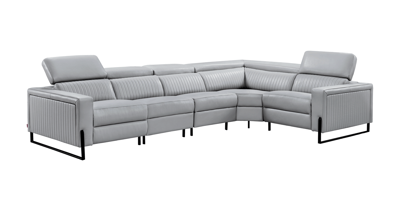 ESF Furniture - 2787 Sectional w/ recliners in Light Grey - 2787SECTIONAL