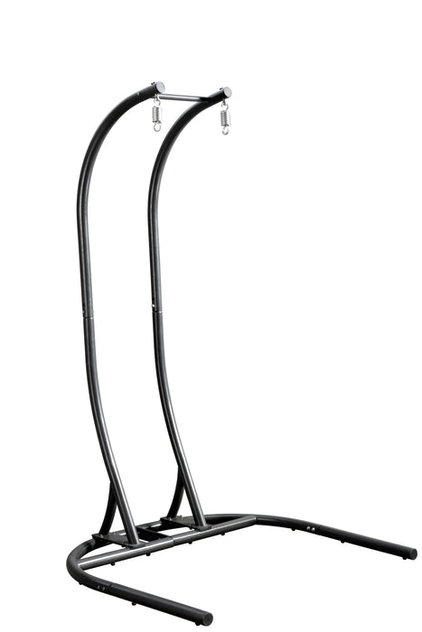 GFD Home - Patio PE Rattan Double Swing Chair With Stand, Two Person Hanging Chair for Balcony, Courtyard - GreatFurnitureDeal