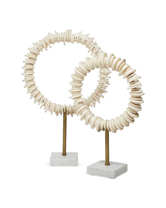 Jamie Young Company - Arena Ring Sculptures (Set of 2) in Cream Resin - 7AREN-CREAM