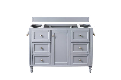 James Martin Furniture - Copper Cove Encore 48" Single Vanity, Silver Gray, w- 3 CM Grey Expo Quartz Top - 301-V48-SL-3GEX - GreatFurnitureDeal