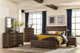 Homelegance - Parnell Queen Bed in Distressed Espresso - 1648-1* - GreatFurnitureDeal