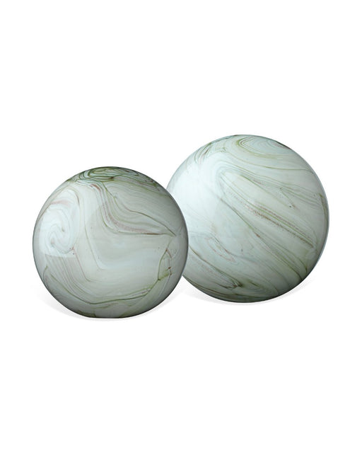 Jamie Young Company - Cosmos Glass Balls in Sage Swirl Glass - 7COSM-BASA - GreatFurnitureDeal