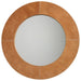 Jamie Young Company - Round Cross Stitch Mirror in Buff Leather - 7CROS-LGLE - GreatFurnitureDeal
