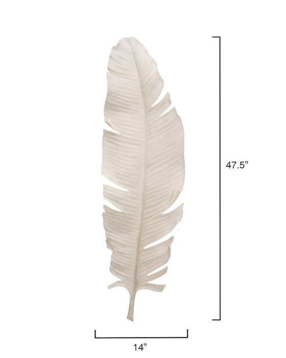 Jamie Young Company - Feather Object, Large in Off White Resin - 7FEAT-LGWH