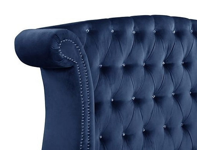 GFD Home - Sophia King bed Blue - GreatFurnitureDeal