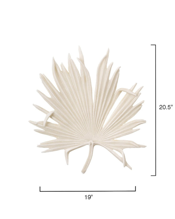 Jamie Young Company - Island Leaf Object, Medium in Off White Resin - 7ISLA-MDWH