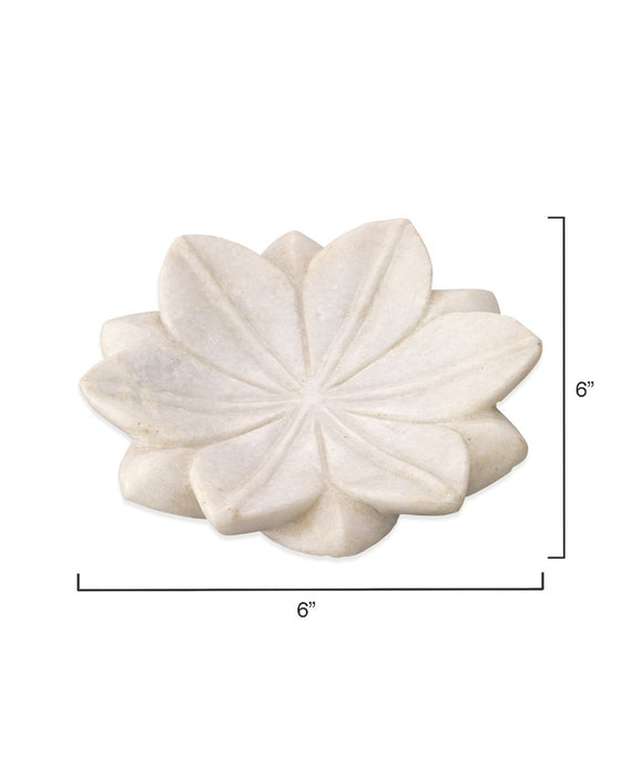 Jamie Young Company - Small Lotus Plates in White Marble (Set of 3) - 7LOTU-SMWH - GreatFurnitureDeal