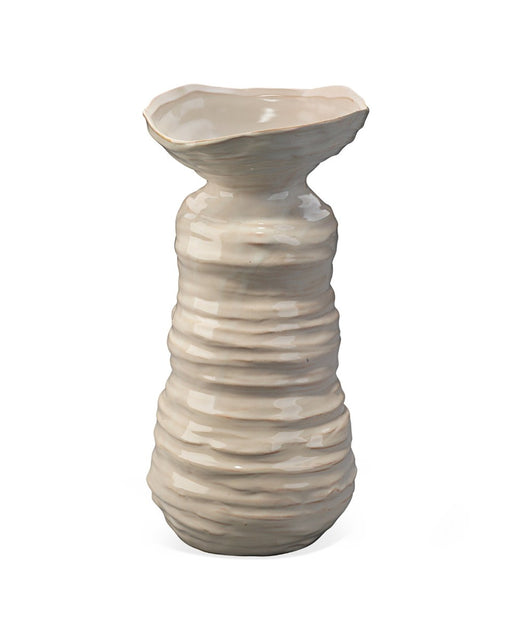 Jamie Young Company - Large Marine Vase in Pearl Cream Ceramic - 7MARI-LGCR - GreatFurnitureDeal