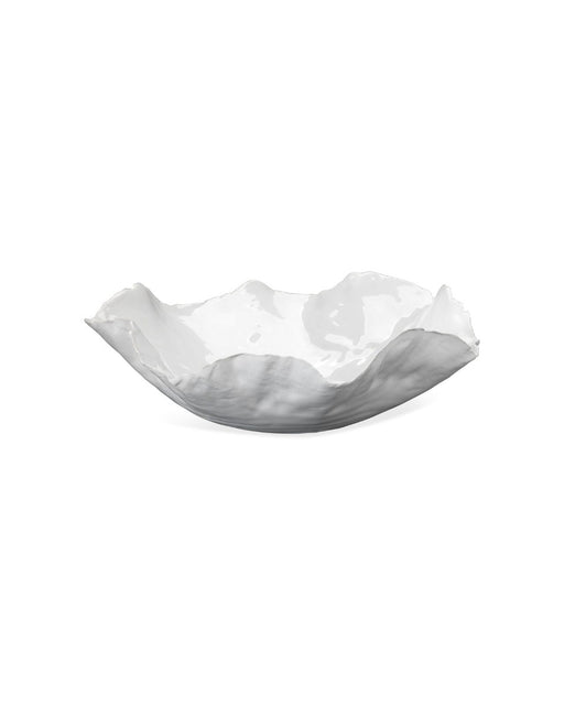 Jamie Young Company - Large Peony Bowl in White Ceramic - 7PEON-LGWH - GreatFurnitureDeal