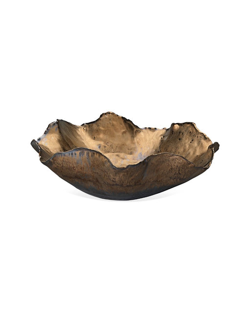 Jamie Young Company - Large Peony Bowl in Antique Gold Ceramic - 7PEON-LGAG - GreatFurnitureDeal