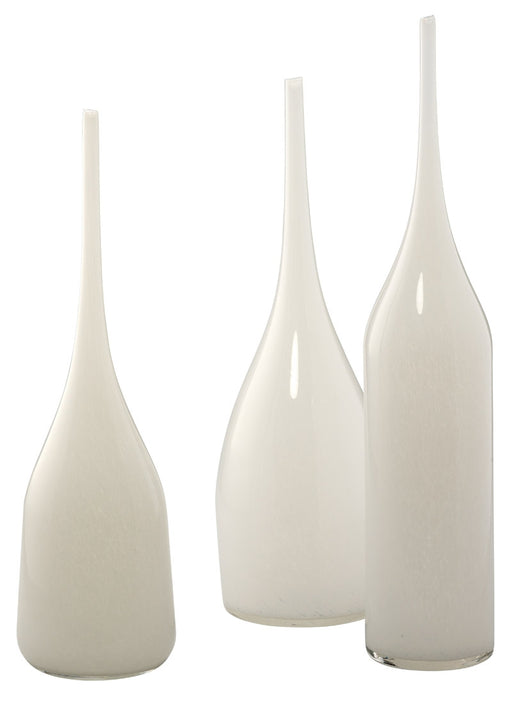 Jamie Young Company - Pixie Vases in White Glass (Set of 3) - 7PIXI-VAWH