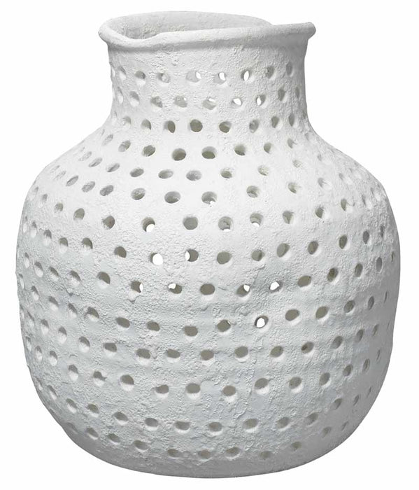 Jamie Young Company - Porous Vase in Matte White - 7PORO-VAWH