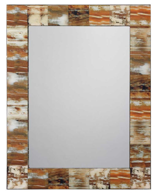 Jamie Young Company - Medium Rectangle Mirror in Natural Faux Horn - 7RECT-MDFHO