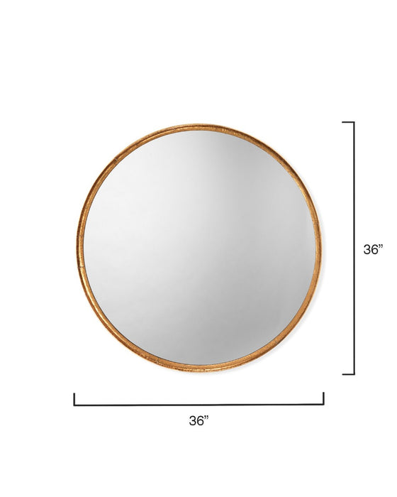 Jamie Young Company - Refined Round Mirror in Gold Leaf Metal - 7REFI-MIGO