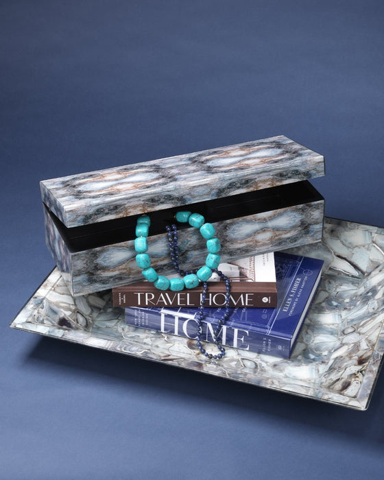 Jamie Young Company - Rorschach Long Box in Indigo Blue Lacquer - 7RORS-LOBXIN - GreatFurnitureDeal