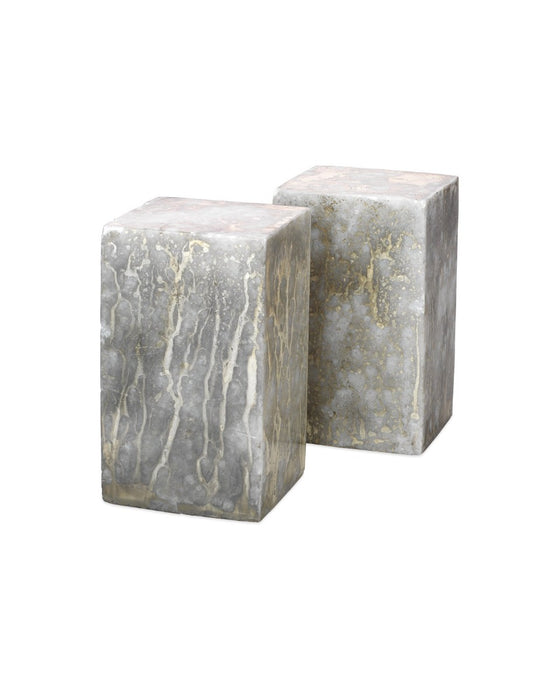 Jamie Young Company - Slab Rectangle Bookends in Silver and Gold (set of 2) - 7SLAB-BESG - GreatFurnitureDeal