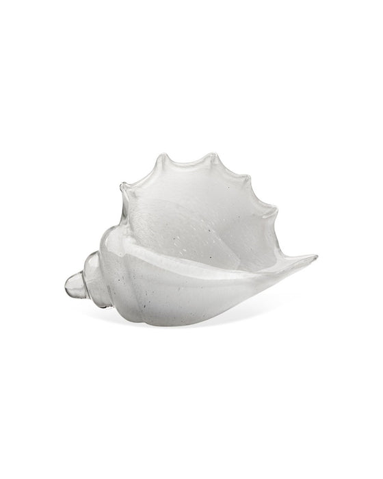 Jamie Young Company - Triton Shell in White Blown Glass - 7TRIT-SHWH - GreatFurnitureDeal
