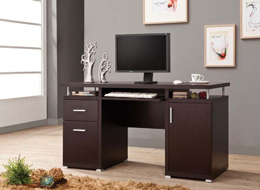 Coaster Furniture - Cappuccino Computer Desk - 800107 - GreatFurnitureDeal