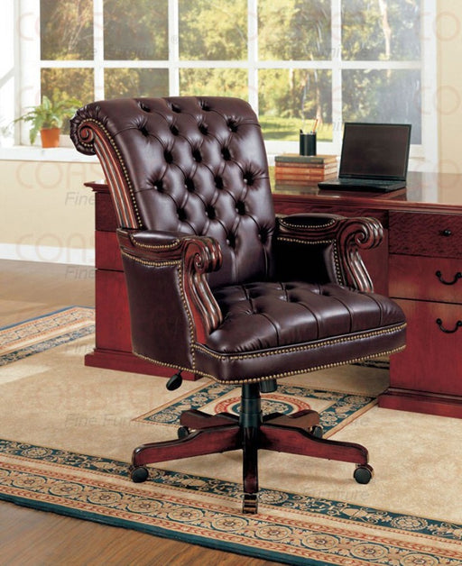 Coaster Furniture - Burgundy Executive Office Chair - 800142