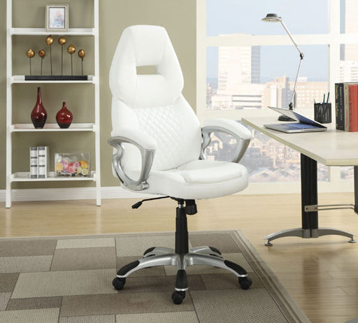 Coaster Furniture - 800150 White Bucket Seat Office Chair - 800150