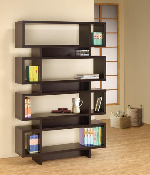 Coaster Furniture - Bookshelf In Cappuccino - 800307 - GreatFurnitureDeal