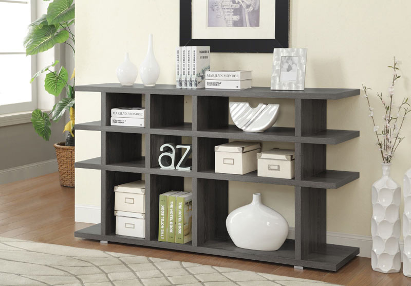 Coaster Furniture - 800359 Weathered Grey Open Shelves Bookshelf - 800359