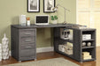Coaster Furniture - Yvette Weathered Grey L-Shape Desk - 800518