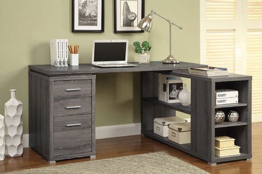Coaster Furniture - Yvette Weathered Grey L-Shape Desk - 800518 - GreatFurnitureDeal