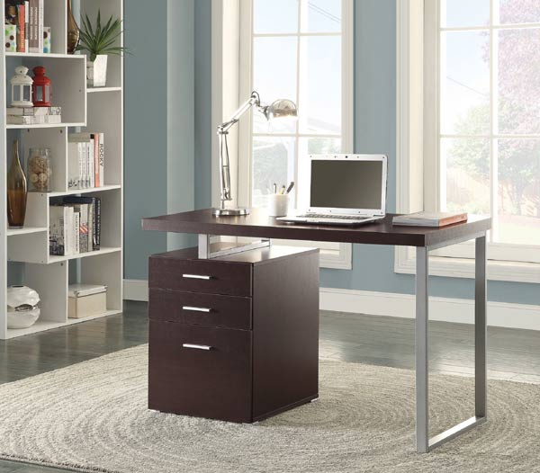 Coaster Furniture - Hilliard Cappuccino Writing Desk - 800519