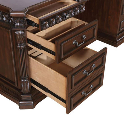 Coaster Furniture - Tucker Rich Brown Home Office Desk - 800800 - GreatFurnitureDeal