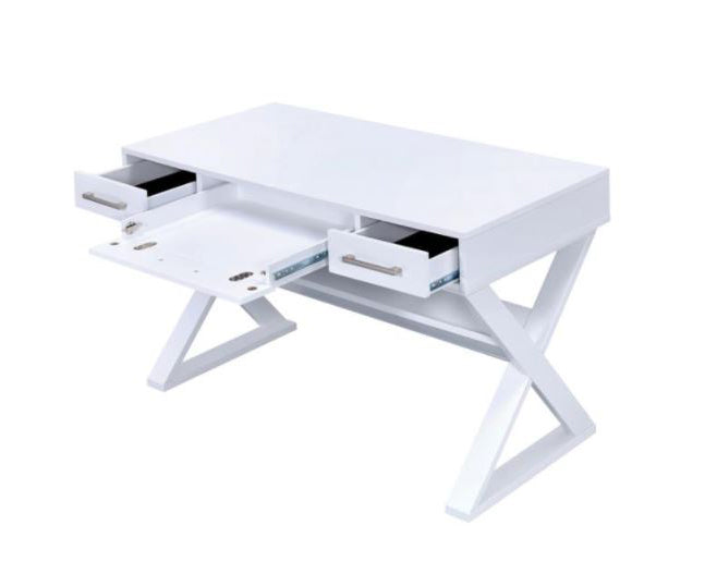 Coaster Furniture - Criss Cross Desk in White - 800912