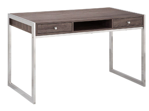Coaster Furniture - 801221 Weathered Grey Chrome Desk - 801221