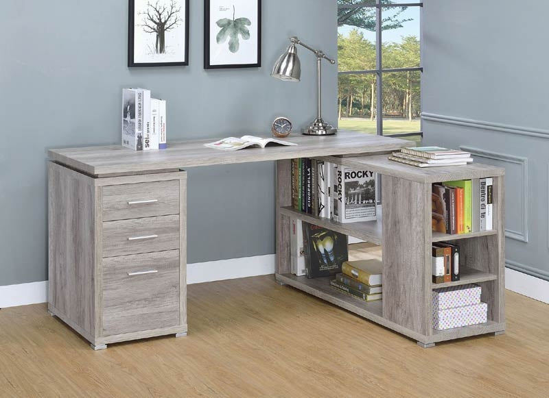 Coaster Furniture - Yvette Grey Driftwood Office Desk - 801516 - GreatFurnitureDeal