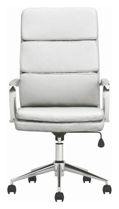 Coaster Furniture - White Tall Back Office Chair - 801746 - Front View