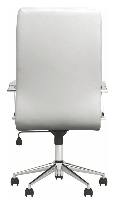 Coaster Furniture - White Tall Back Office Chair - 801746 - Back View