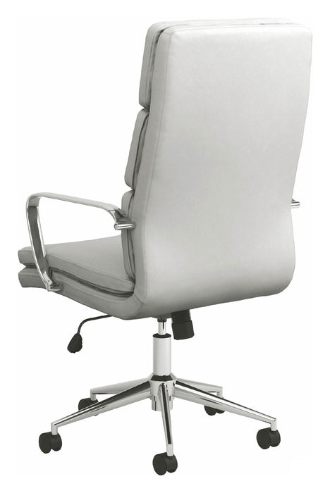 Coaster Furniture - White Tall Back Office Chair - 801746 - GreatFurnitureDeal