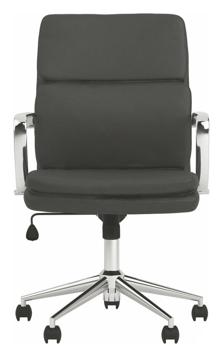 Coaster Furniture - Black Short Back Office Chair - 801765 - Front View