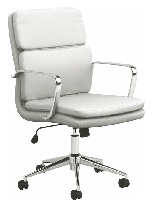Coaster Furniture White Short Back Office Chair 801767