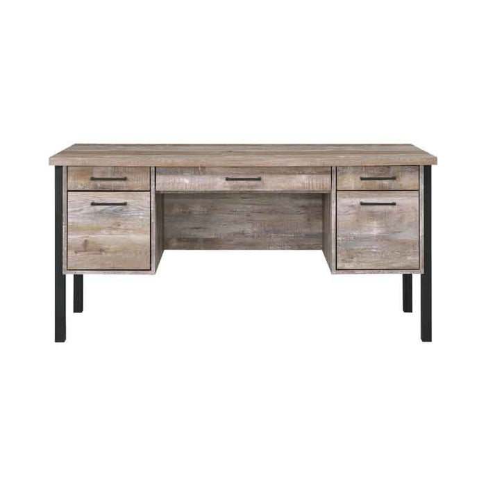 Coaster Furniture - Samson 4-Drawer Office Desk in Weathered Oak - 801950 - GreatFurnitureDeal