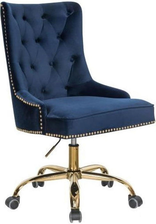 Coaster Furniture - Blue Velvet Office Chair - 801984