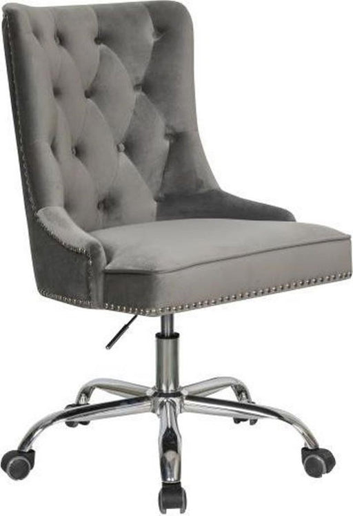 Coaster Furniture - Gray Velvet Office Chair - 801994 - GreatFurnitureDeal