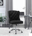 Coaster Furniture - Black Velvet Office Chair - 801995 - Room View