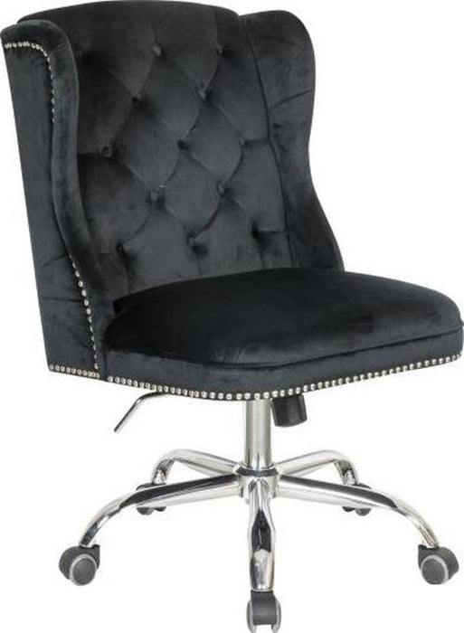Coaster Furniture - Black Velvet Office Chair - 801995
