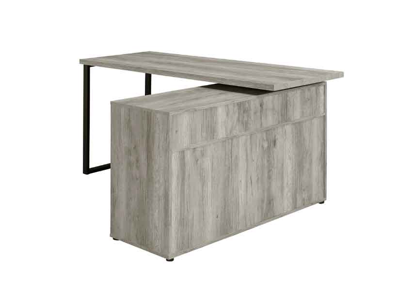 Coaster Furniture - Hertford L-Shape Office Desk With Storage in Grey Driftwood - 804462